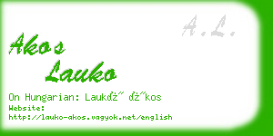 akos lauko business card